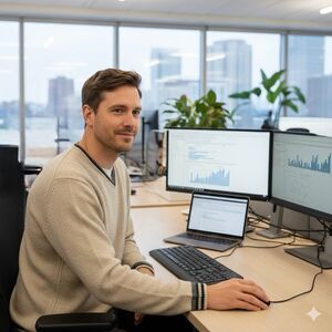 Tag Sport Men’s V-Neck Sweater Size M